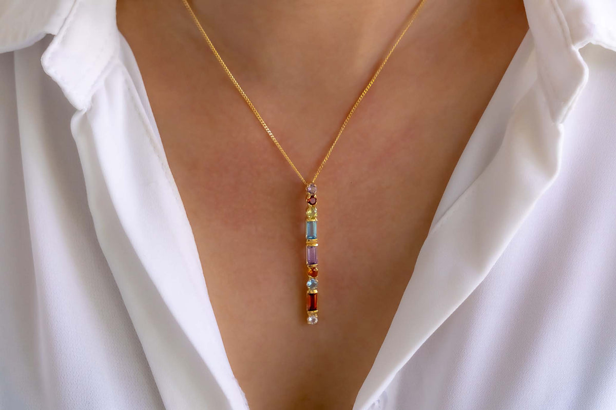 Julianna Semi Precious Gemstone Necklace - CLJ416