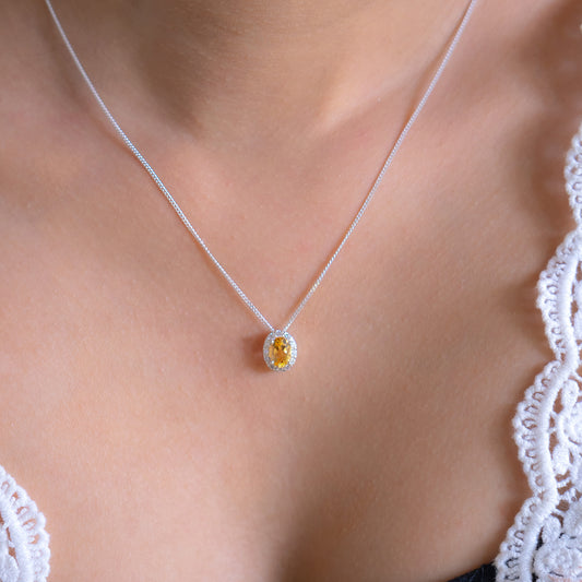 Citrine Adelya Necklace - CLJ533