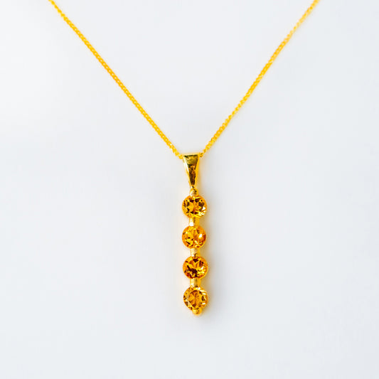 Citrine Gwendolyn Necklace - CLJ404