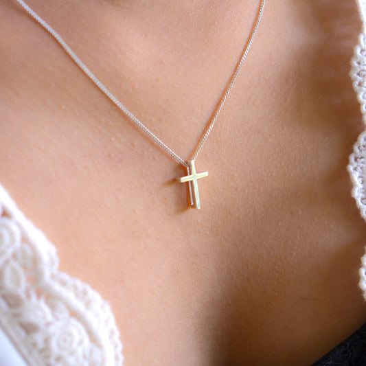 Simple Cross Necklace - CLJ593