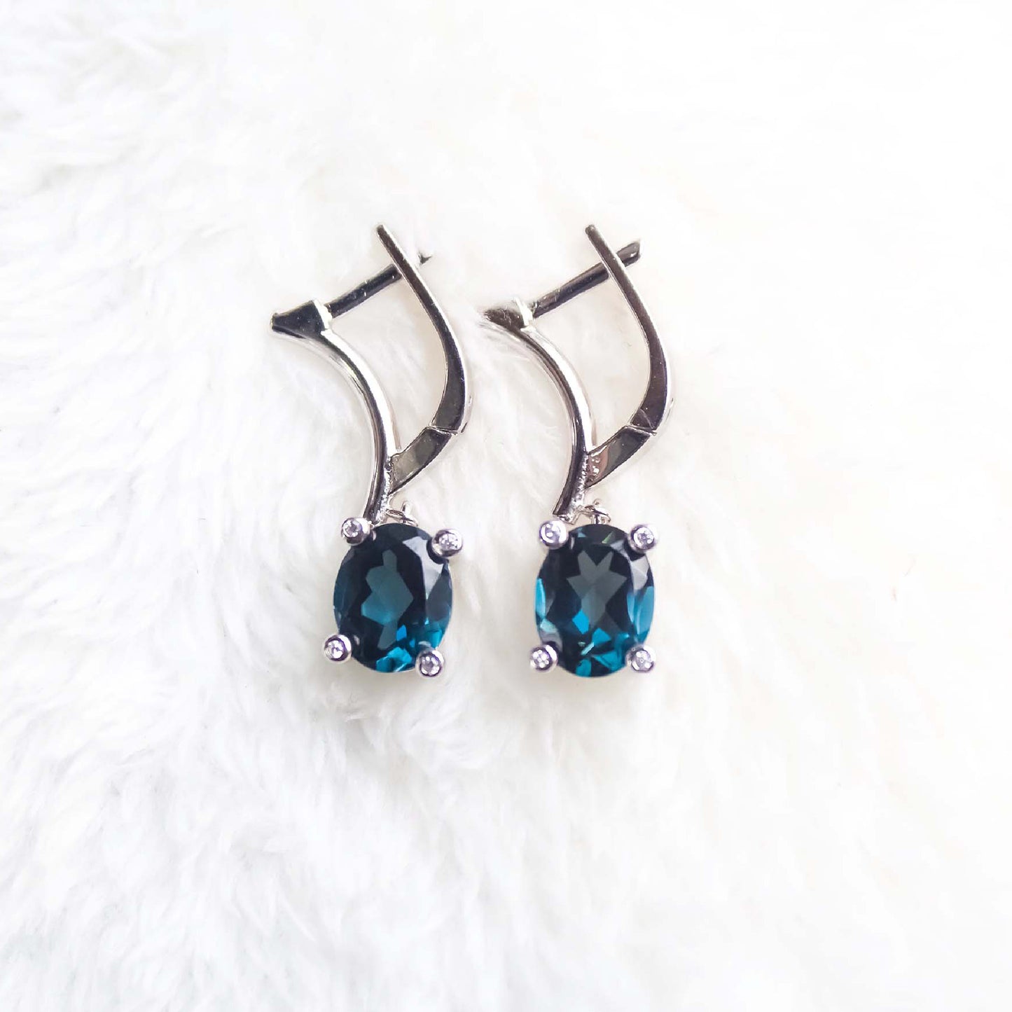 London Blue Topaz Twilight Earrings -CLJ076