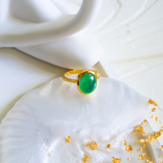 Green Onyx Cressida Ring - CLJ629