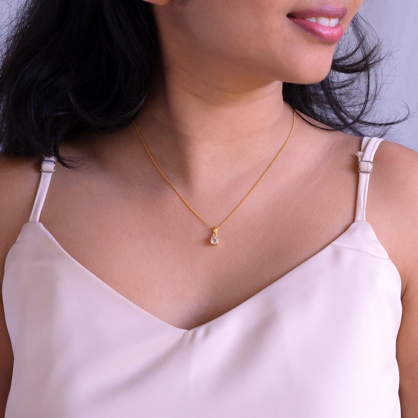 White Topaz Adalyn Necklace - CLJ262W