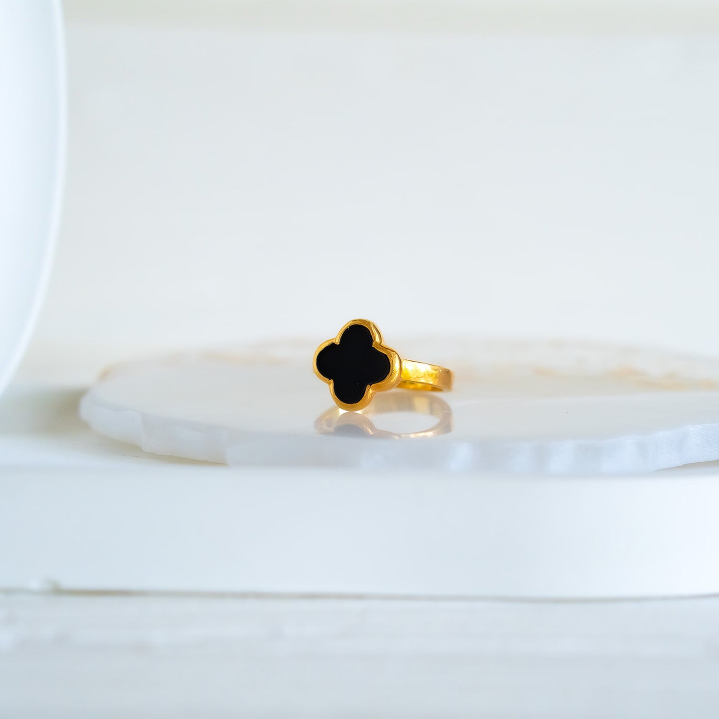 Black Onyx Zelia Ring - CLJ592BR