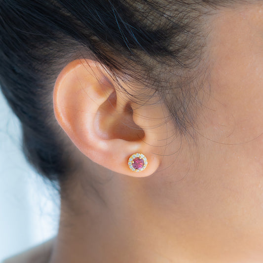 Rose Garnet Remi Earrings - CLJ579