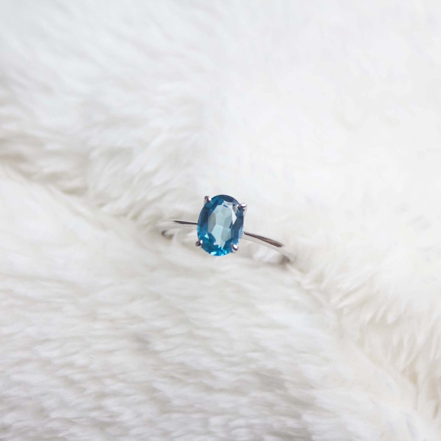 Blue Topaz Amore Ring - CLJ070