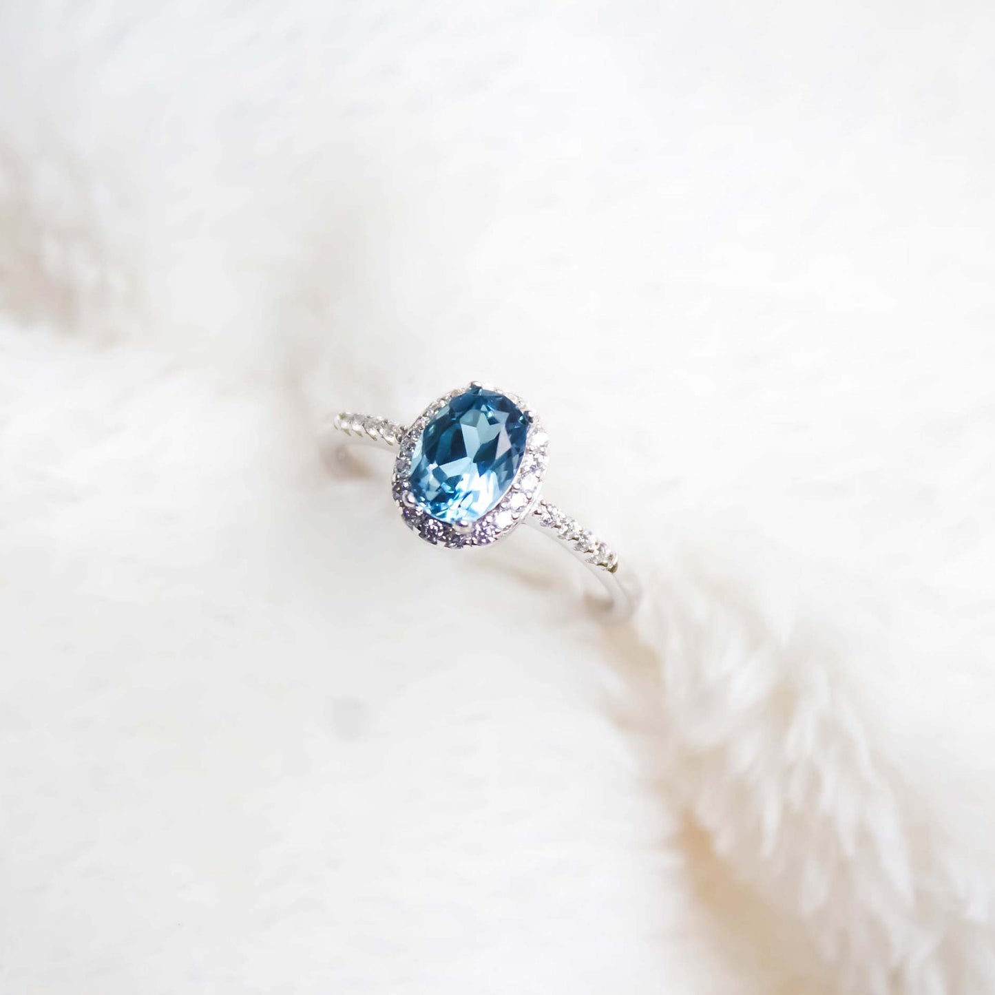 Blue Topaz Princess Ring - CLJ449