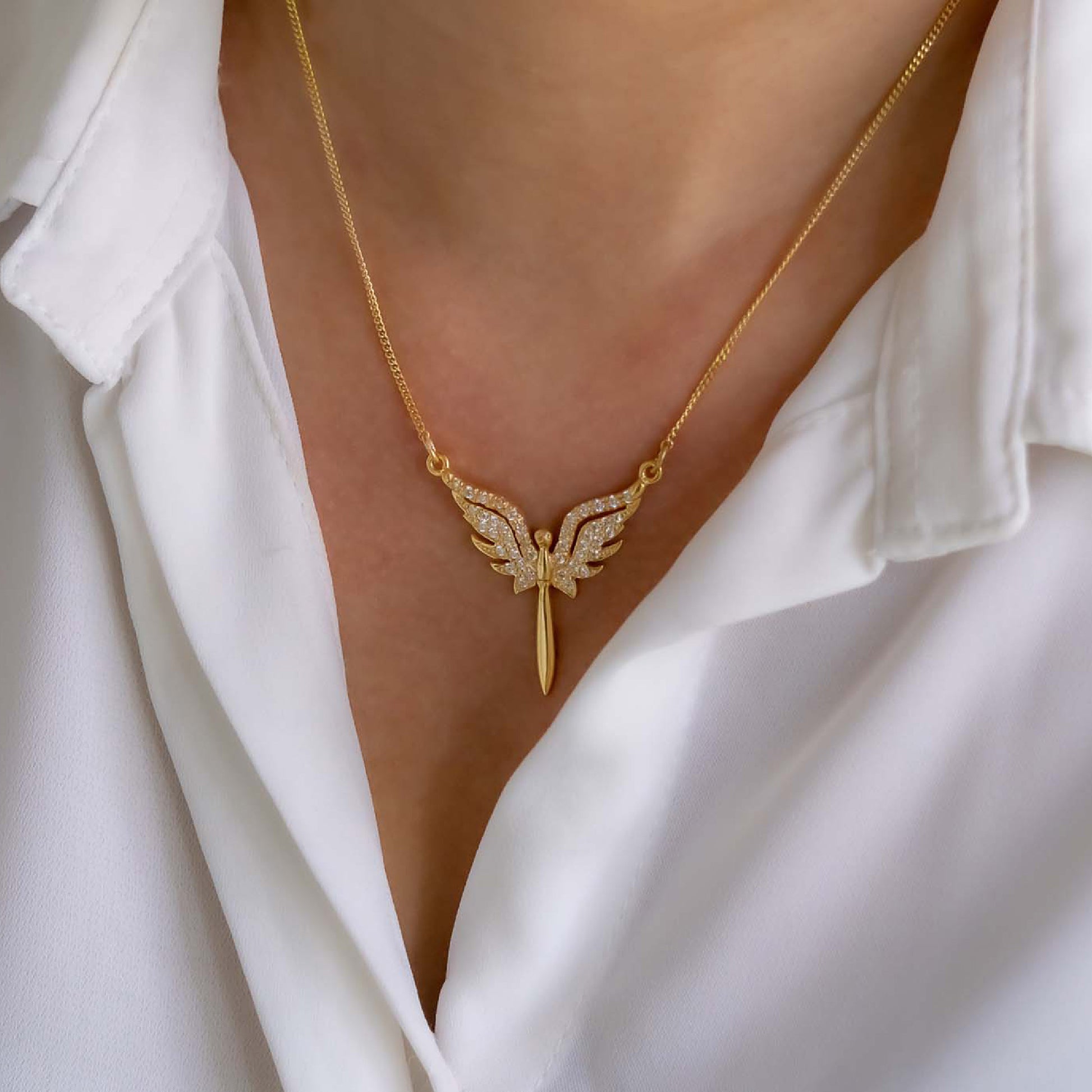 Angel Necklace CLJ408 – Cherie Lueur - Main Image