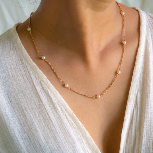 Cultured Pearl Aylin Necklace - CLJ586