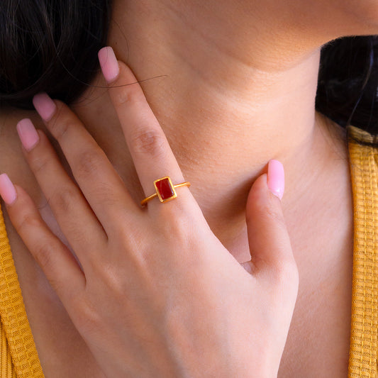 Carnelian Emma Ring - CLJ558