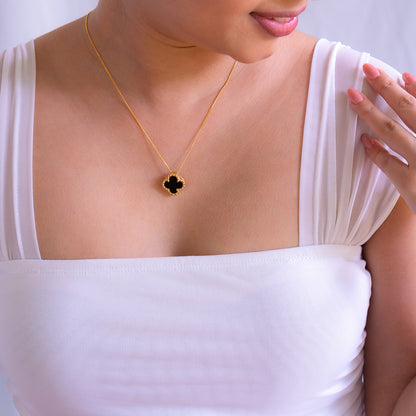 Black Onyx Leora Necklace - CLJ566B