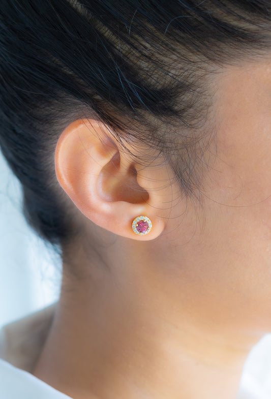 Rose Garnet Remi Earrings - CLJ579