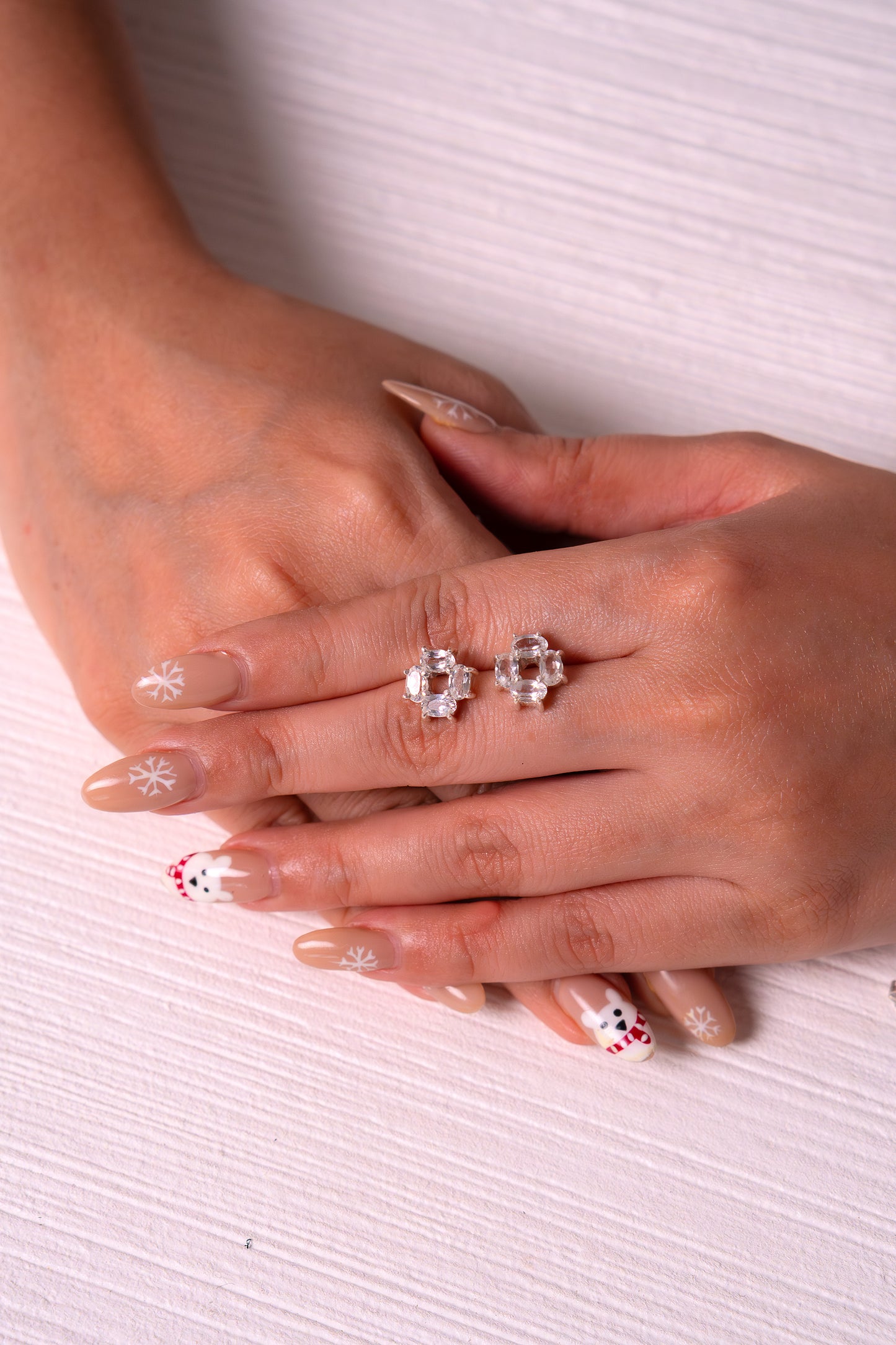 Handmade Sterling Silver White Topaz Evey Earrings - CLJ879W