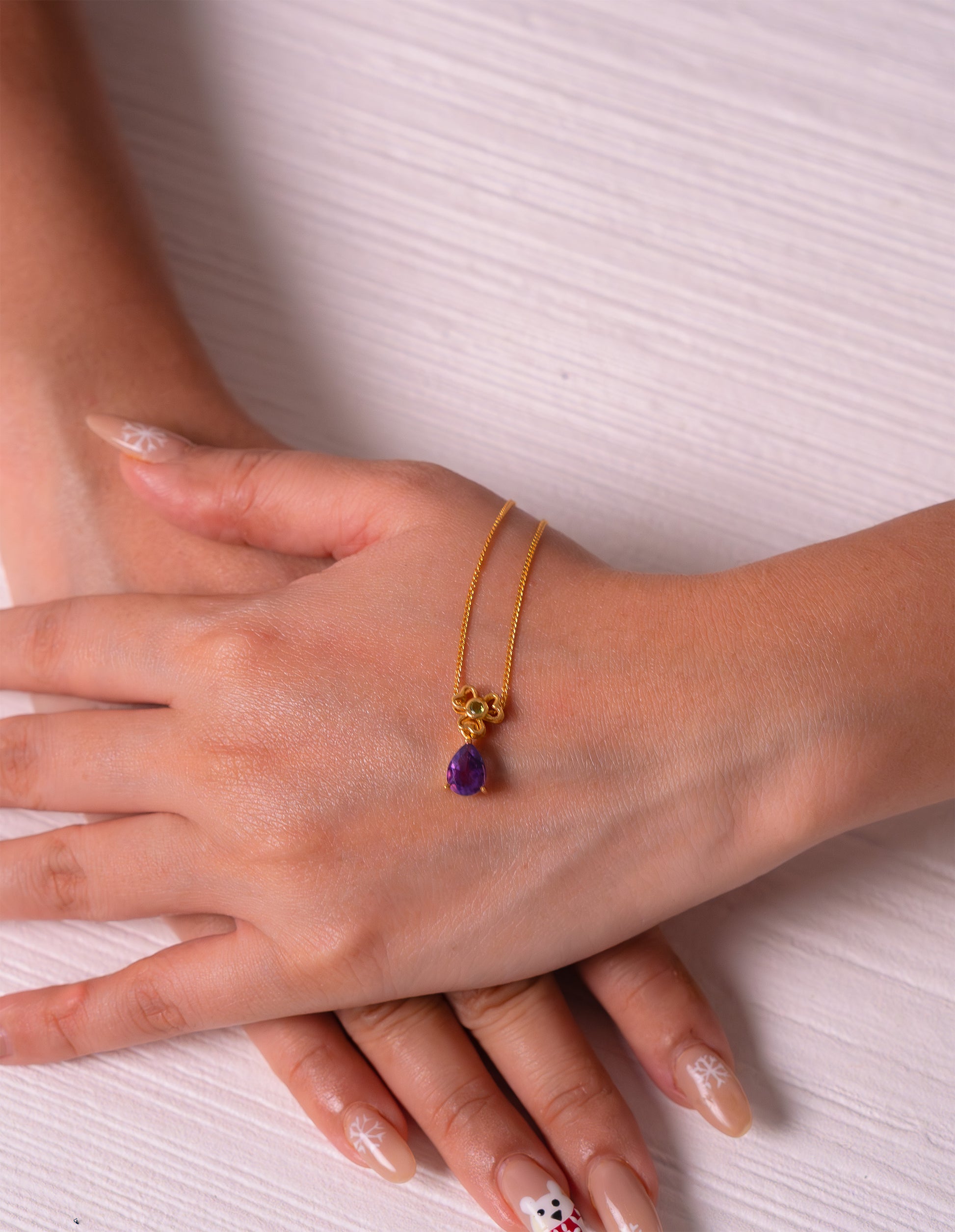 Handmade Sterling Silver Amethyst Rylee Necklace - CLJ381