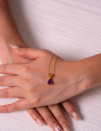 Handmade Sterling Silver Amethyst Rylee Necklace - CLJ381