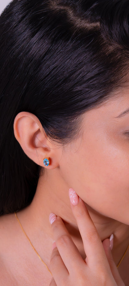 Blue Topaz McKay Earrings - CLJ620BE