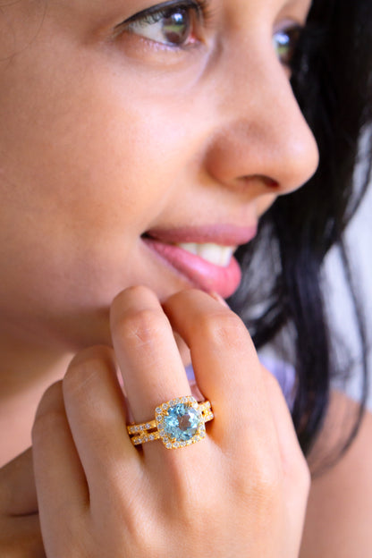 Blue Topaz Maya Ring - CLJ281