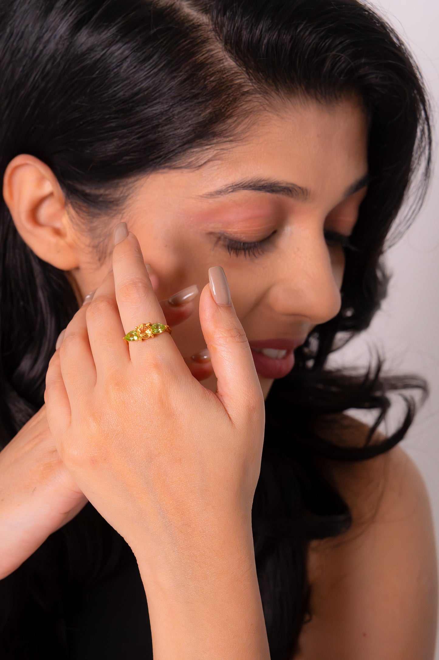 Citrine & Peridot Adelina Ring - CLJ899 