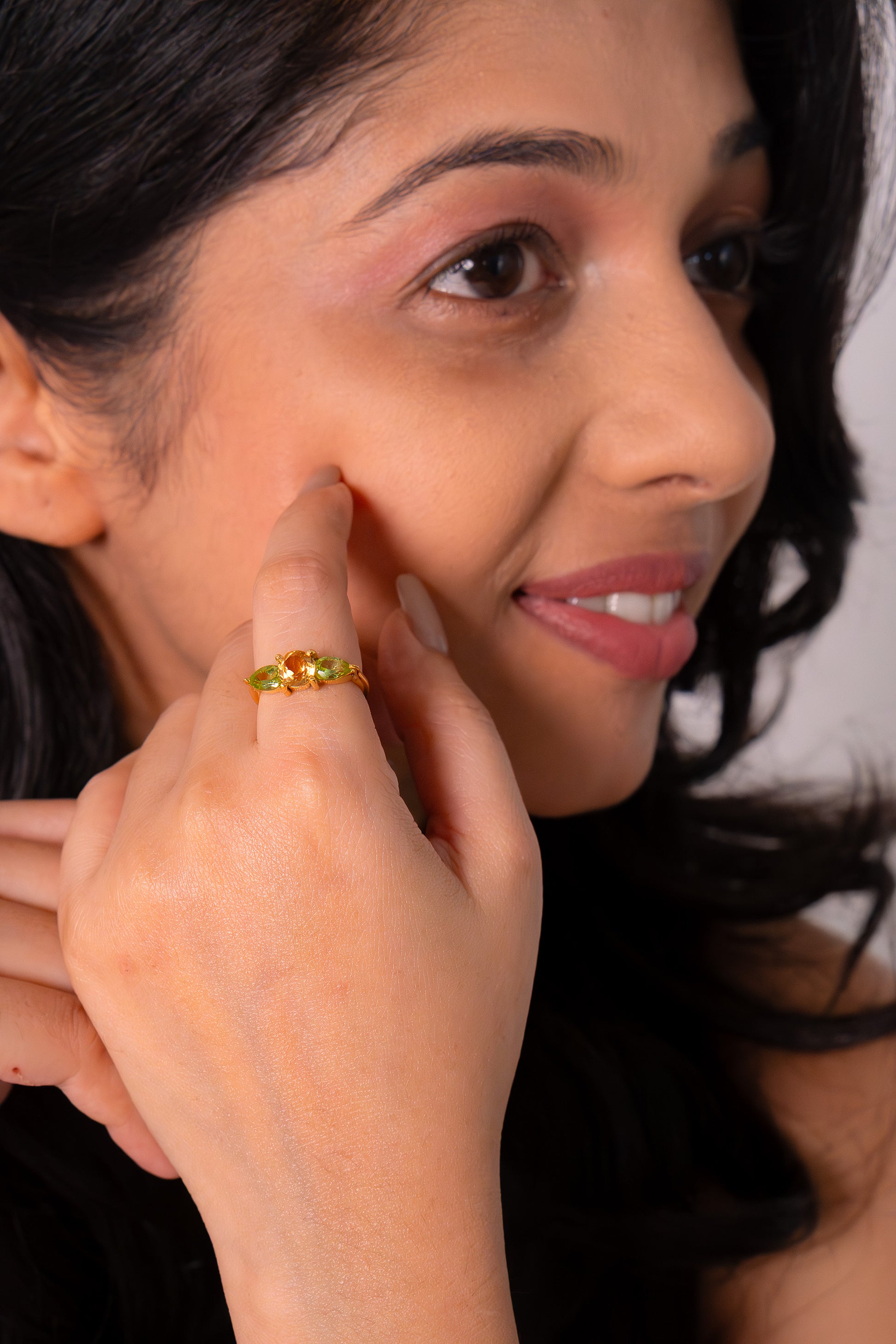Citrine & Peridot Adelina Ring - CLJ899 