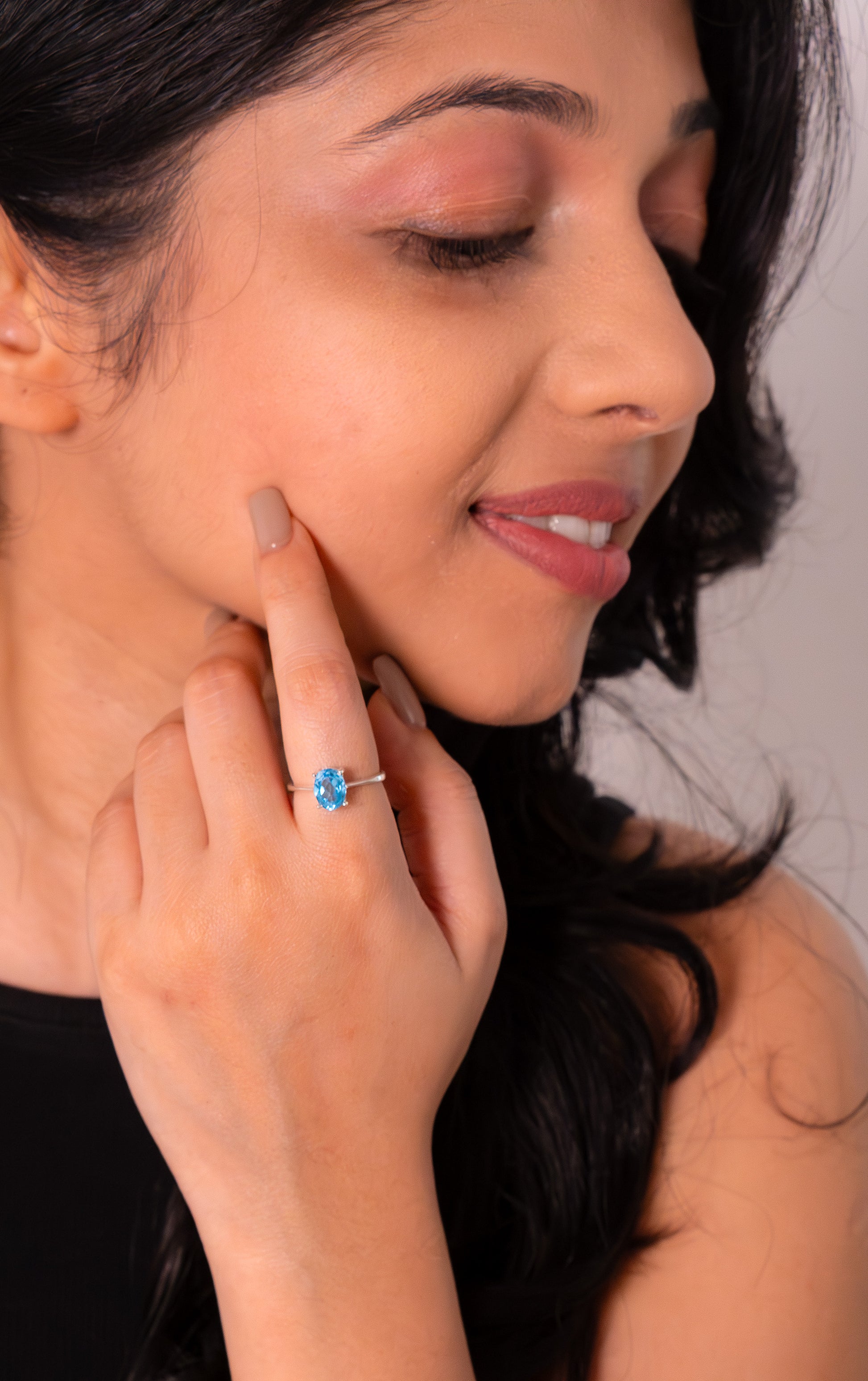 Blue Topaz Amore Ring - CLJ070