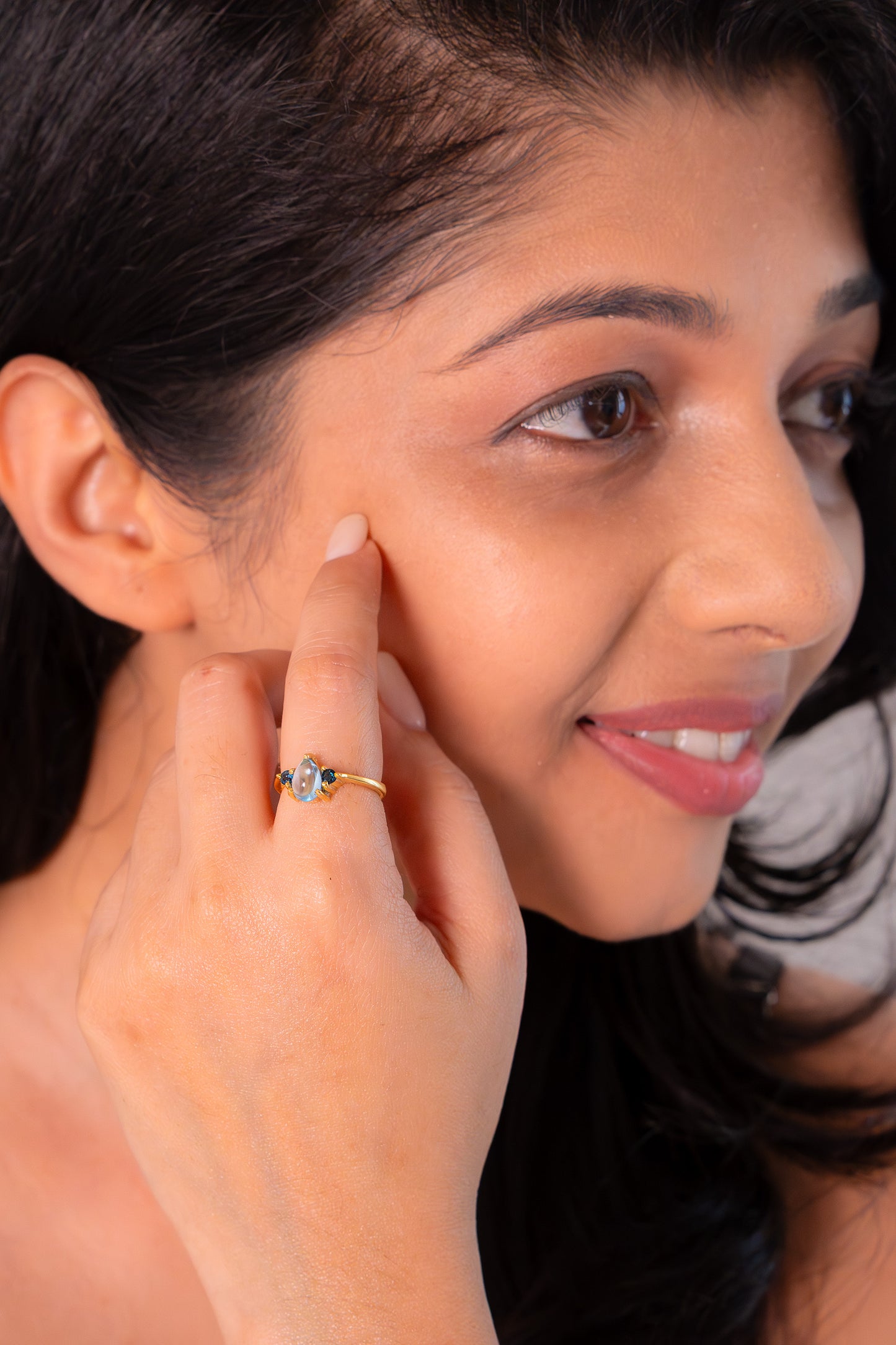 Blue Topaz & London Blue Topaz Noelise Ring - CLJ900