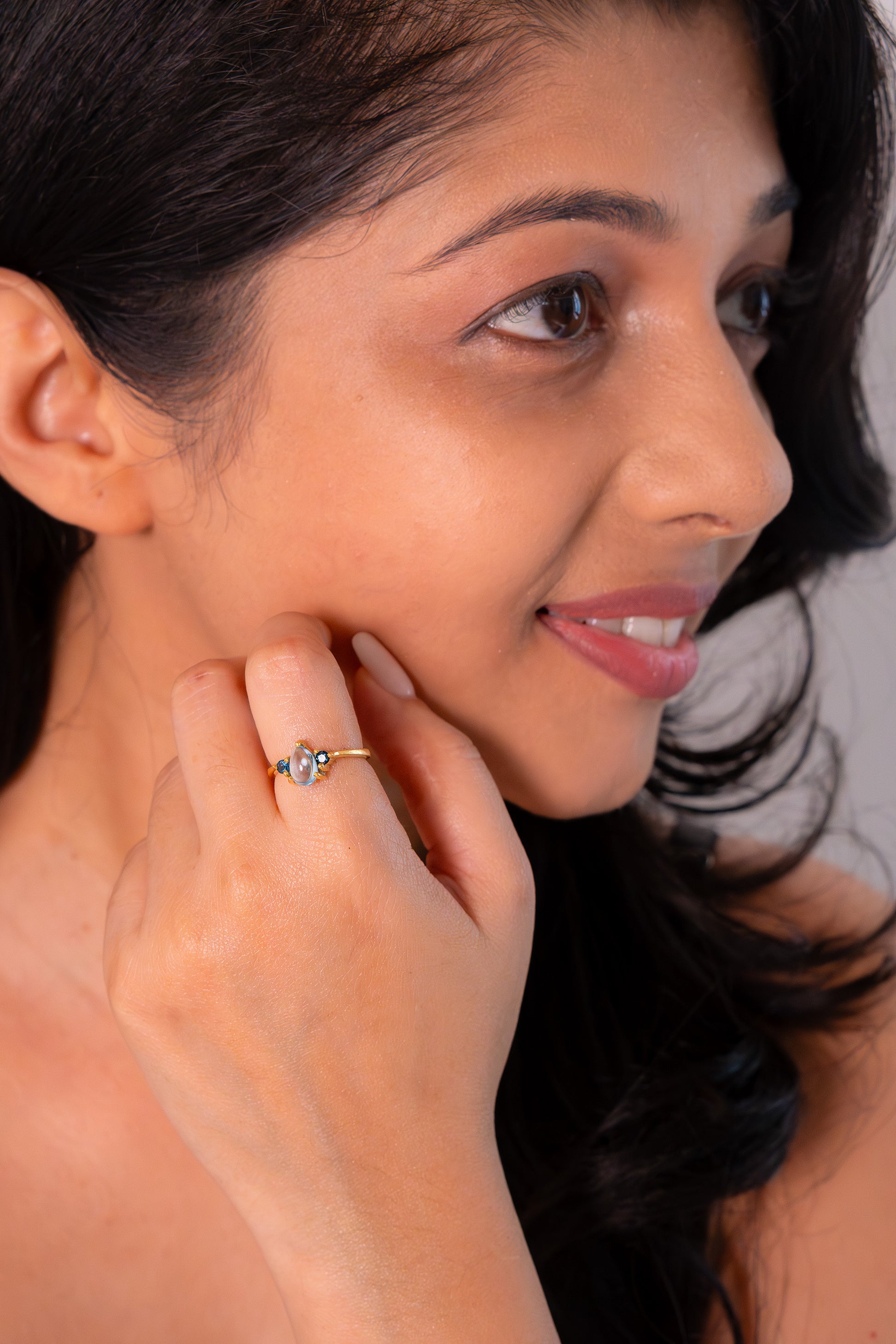 Blue Topaz & London Blue Topaz Noelise Ring - CLJ900