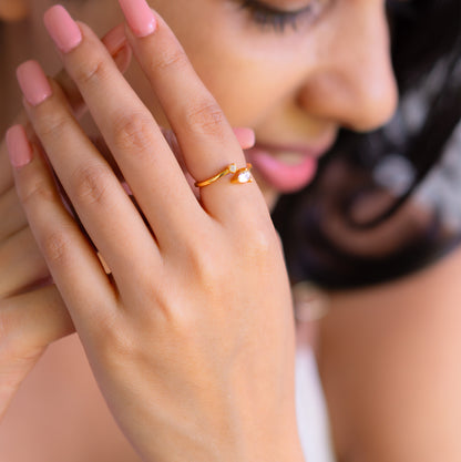 White Topaz & White Sapphire Evalina Ring - CLJ642W