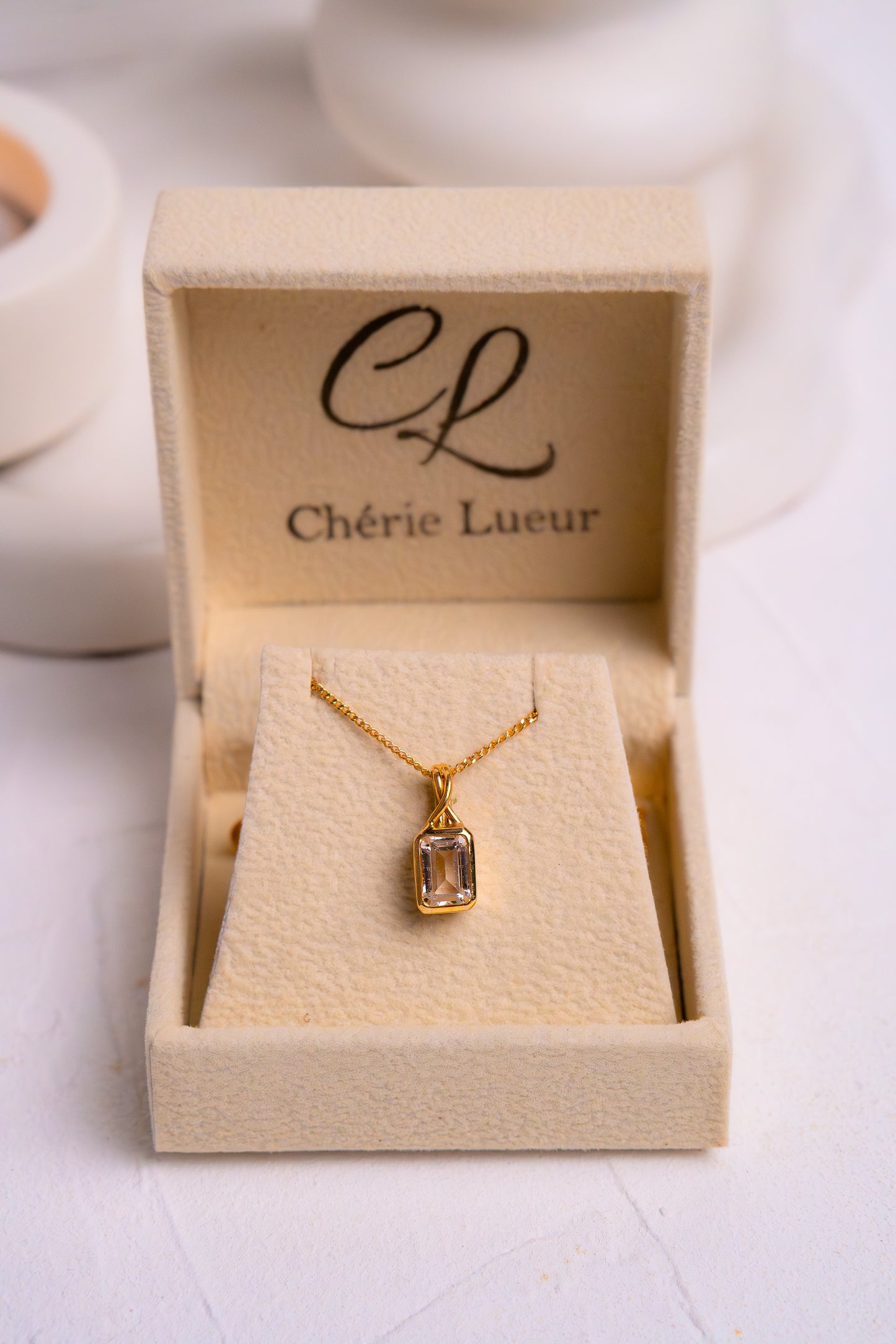 White Topaz Jessamine Necklace - CLJ906W