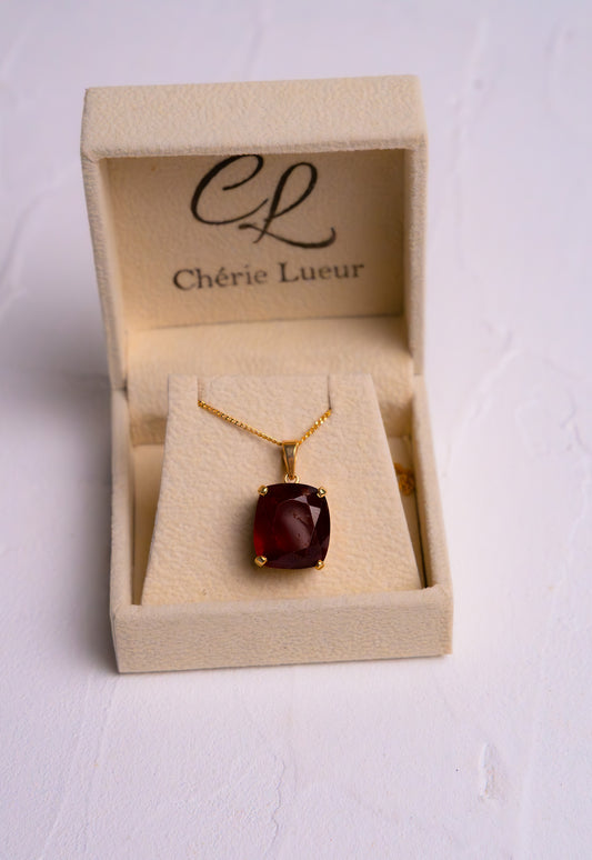 Gomeda(Hessonite) Evelina Necklace - CLJ826