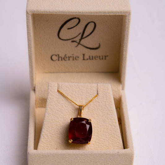 Gomeda(Hessonite) Evelina Necklace - CLJ826