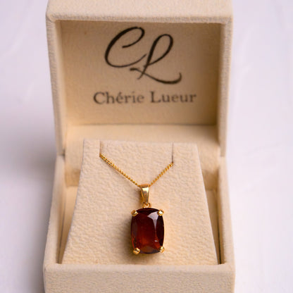 Gomeda(Hessonite) Evelina Necklace - CLJ825