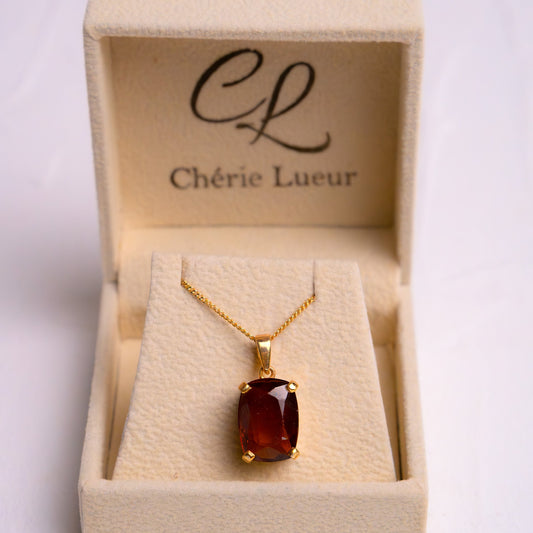 Gomeda(Hessonite) Evelina Necklace - CLJ825
