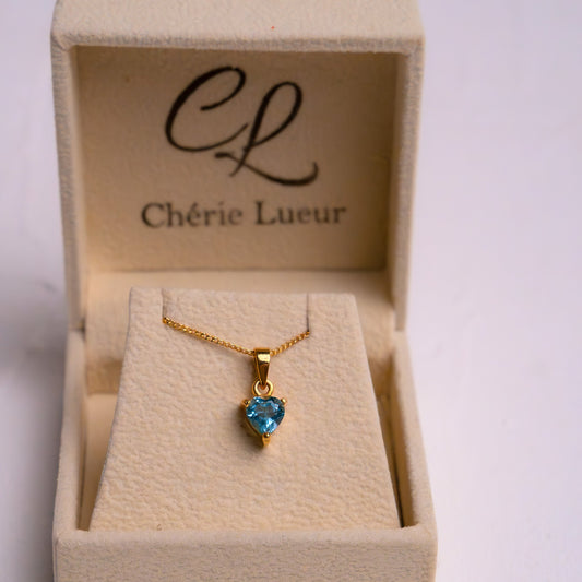 Blue Topaz Carla Necklace -  CLJ584B