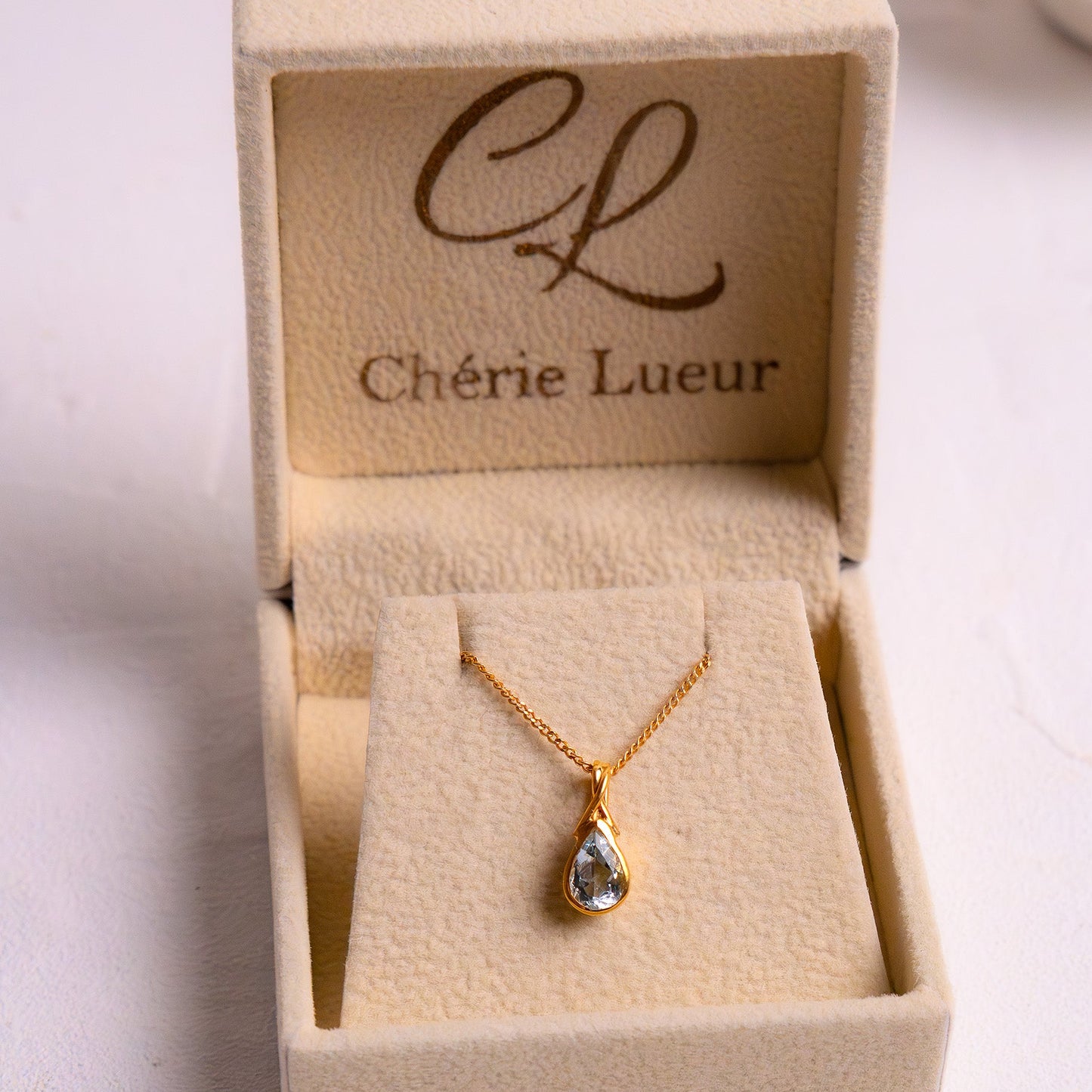 Aquamarine Kiandra Necklace - CLJ909AQ