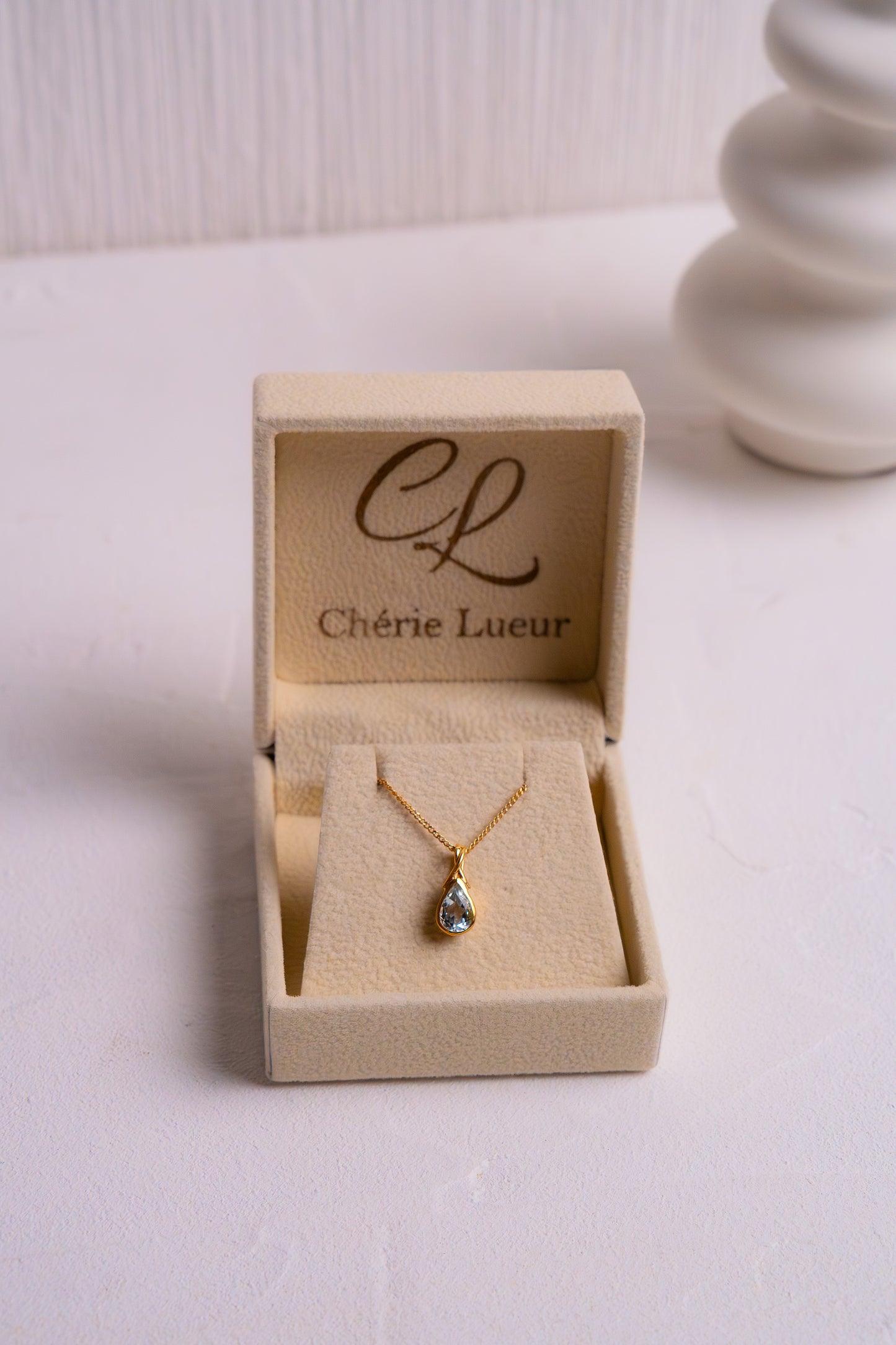 Aquamarine Kiandra Necklace - CLJ909AQ