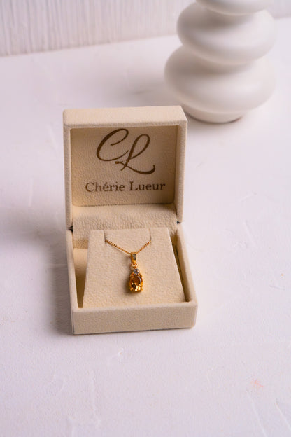 Citrine Leah Necklace - CLJ233C