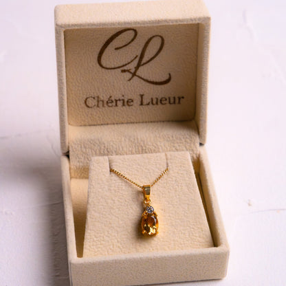 Citrine Leah Necklace - CLJ233C
