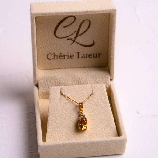 Citrine Leah Necklace - CLJ233C