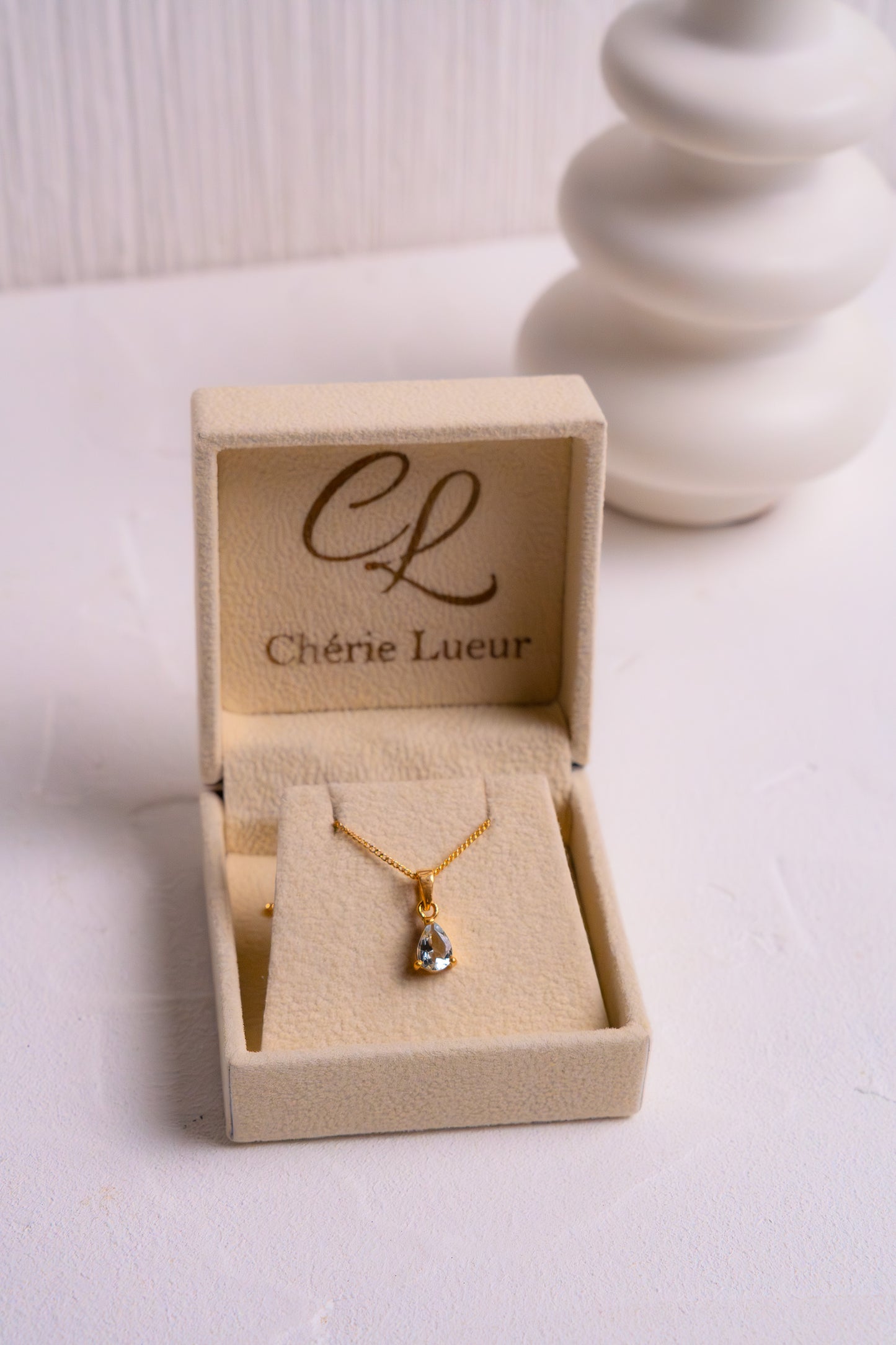 Aquamarine Adoline Necklace - CLJ745