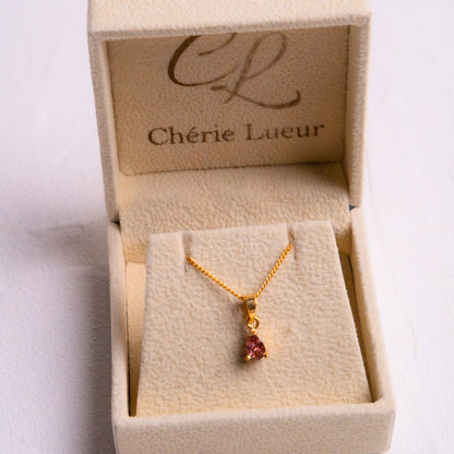 Pink Tourmaline Adoline Necklace - CLJ538