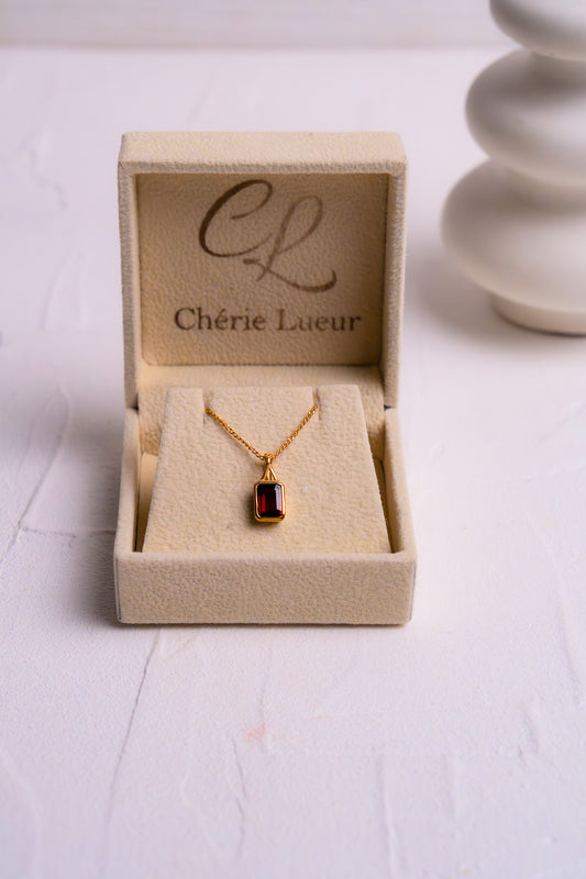 Garnet Jessamine Necklace - CLJ906G