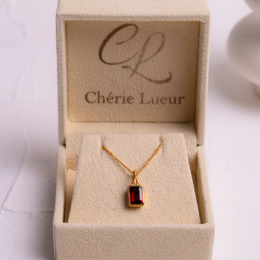 Garnet Jessamine Necklace - CLJ906G