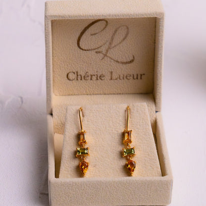 Peridot & Citrine Francesca Earrings - CLJ671