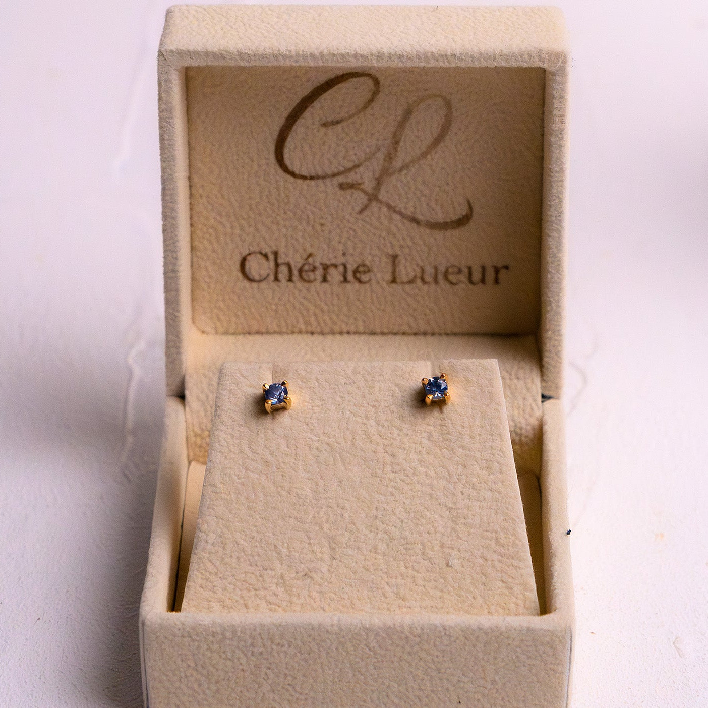 Blue Sapphire Daisy Earrings - CLJ597BS