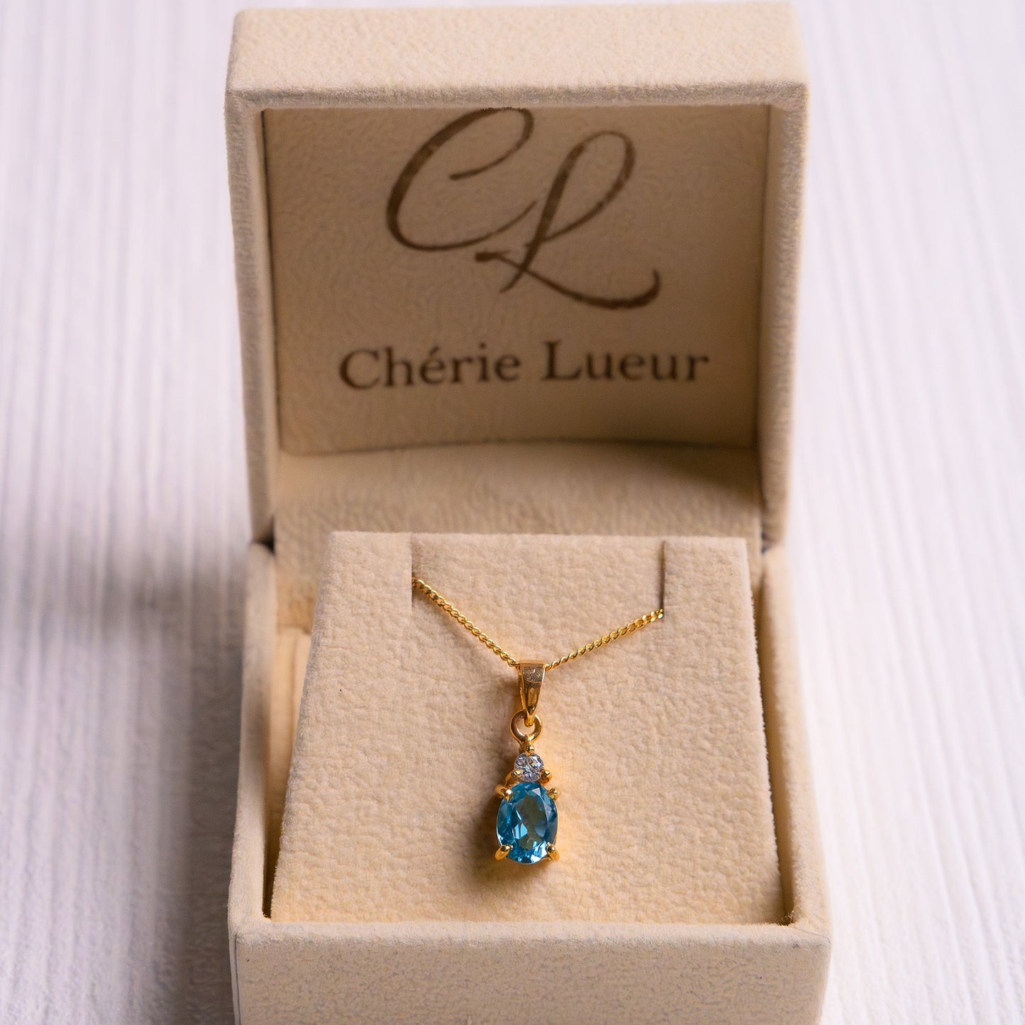 Blue Topaz Leah Necklace - CLJ233B