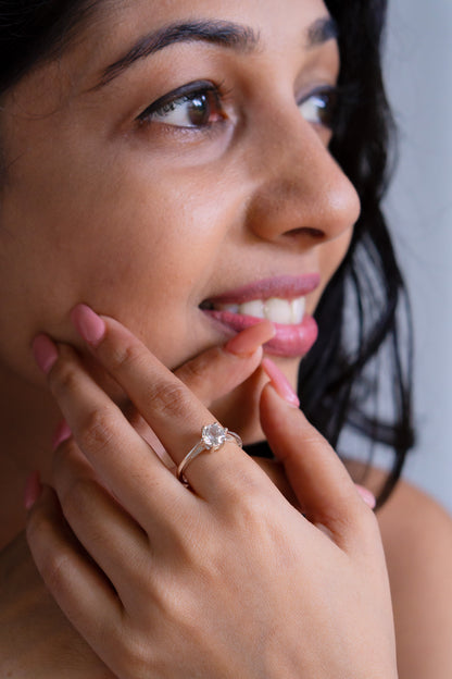 White Topaz Dazzle Ring - CLJ036