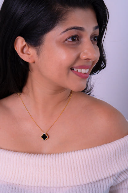 Black Onyx Leora Necklace -  CLJ608B