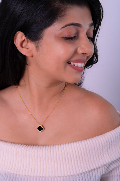 Black Onyx Leora Necklace -  CLJ608B