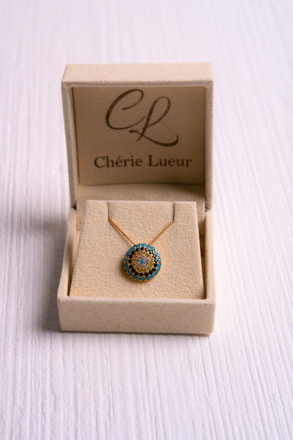 Mystic Gaze Evil Eye Necklace  - CLJ450