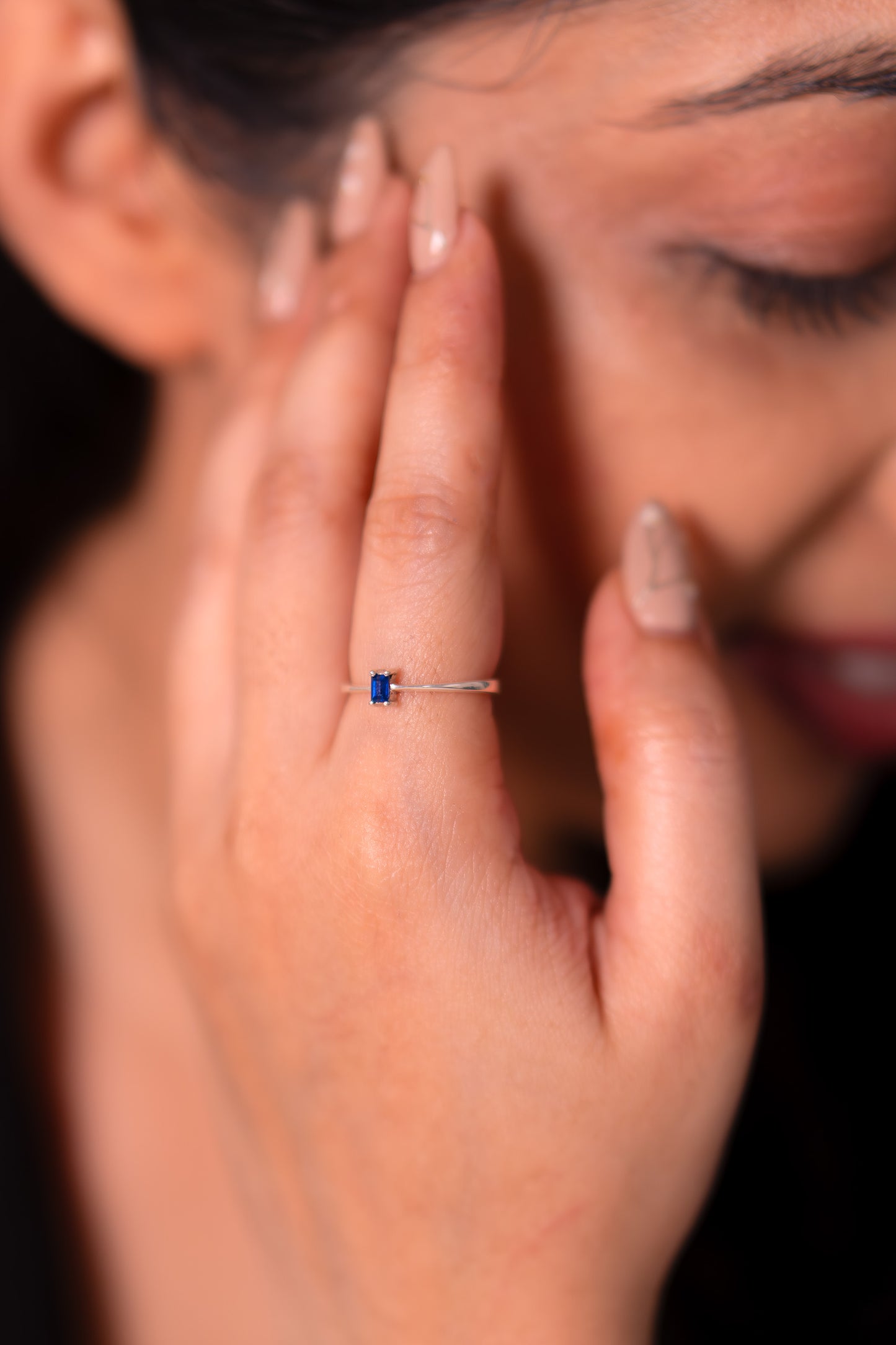 Blue Sapphire Willow Ring - CLJ921